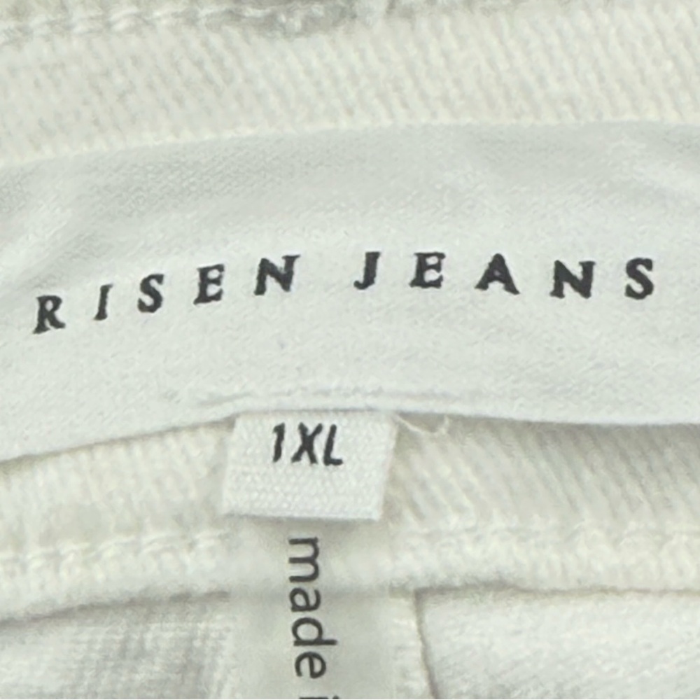 NWT Risen Los Angeles Flare Jeans Raw Hem High Waist Boho Stretch Jeans Size 1X - Picture 10 of 12